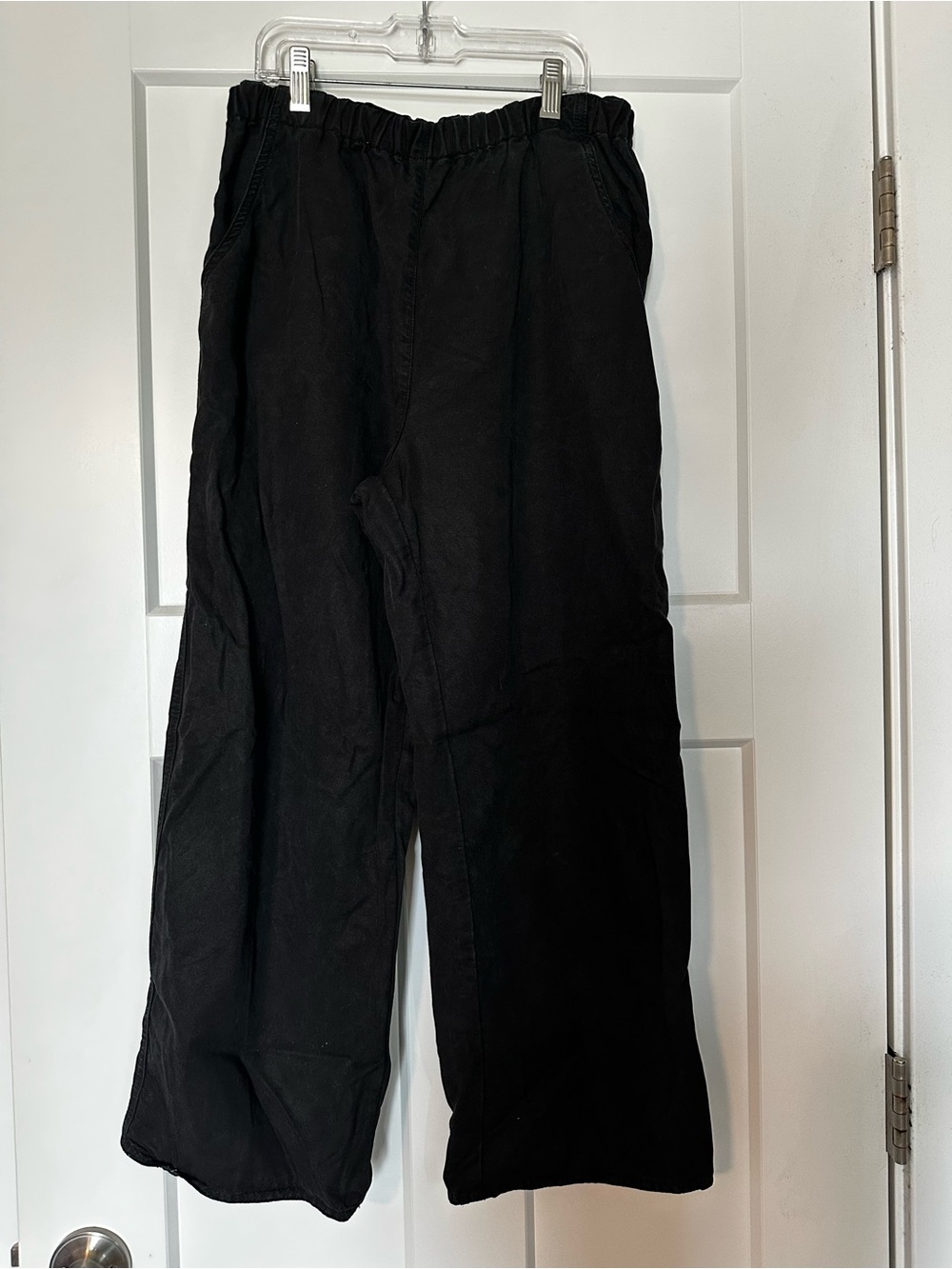 Philosophy Tencel Black Wide-Leg Pull-On Pants